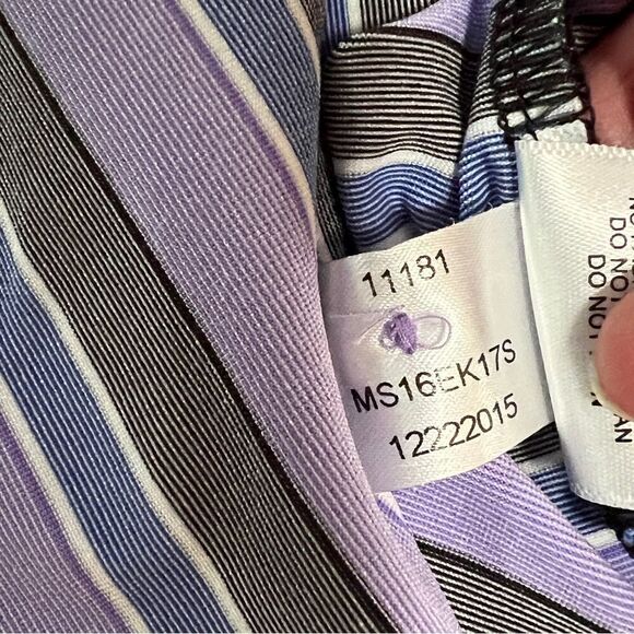 Peter Millar Summer Comfort Purple Stripe Golf Polo XL White Manor CC Excellent - Picture 9 of 10
